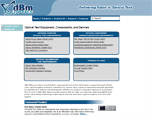 Tablet Screenshot of dbmoptics.com
